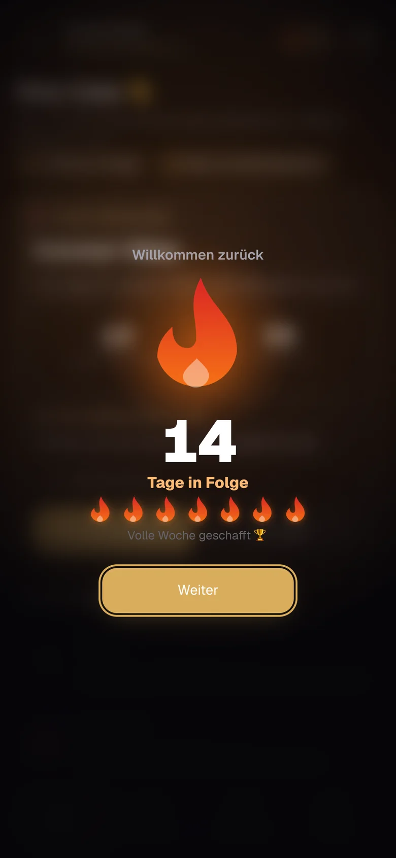 Streak celebration in the promoter app: 13 days in a row